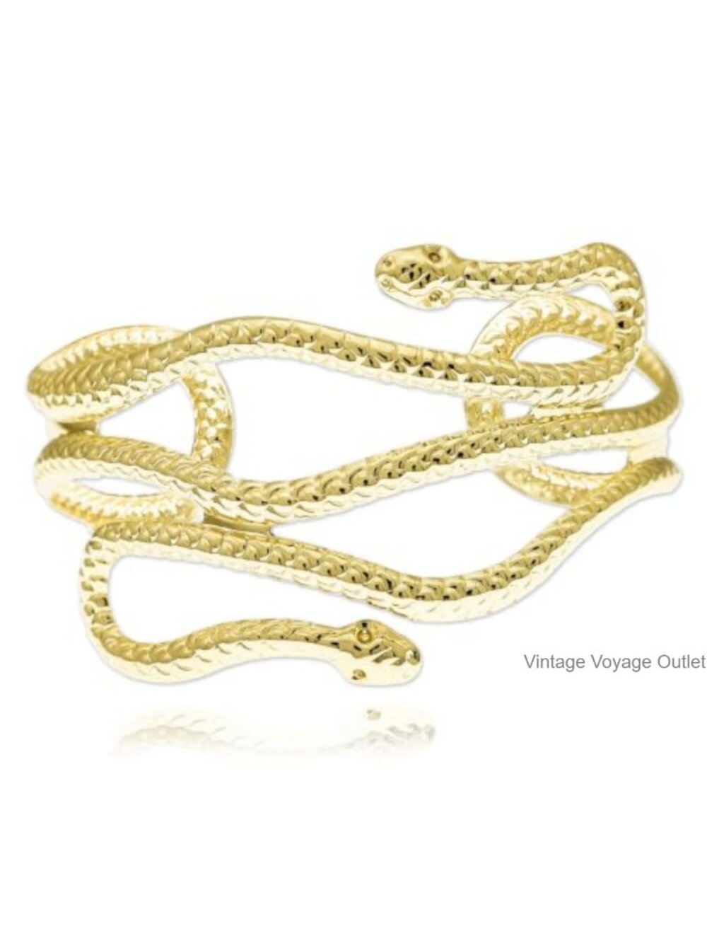 Snake Arm Cuff Armlet Open Bangle Bracelet Egyptian Cleopatra Costume